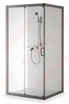 Dušo kabina Brasta Glass LAIMA 1085-1100x785-800x2000 pilkas stiklas