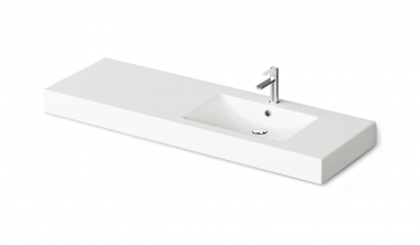Praustuvas Paa Long Step 150 cm, dubuo deįinėje, pilki laikikliai 
