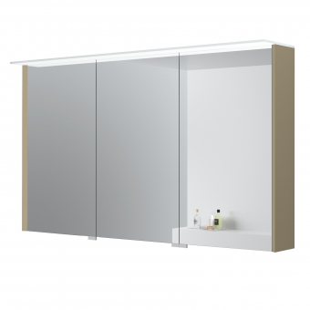 Spintelė viedrodinė Loft 120cm linas LED 