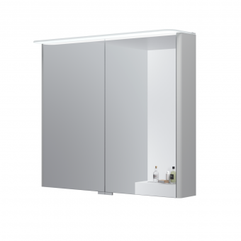 Spintelė veidrodinė Soft 80cm pilka LED 