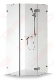 Dušo kabina Brasta Glass NIDA 983-988x983-988x2000 pilkas stiklas 