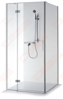 Dušo kabina Brasta Glass NINA PLIUS 875-888x875-888x2000 rudas stiklas 