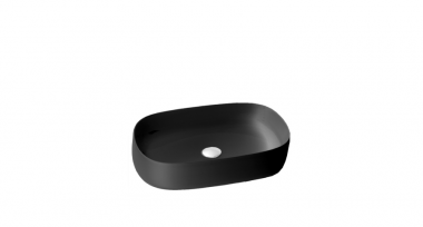 Praustuvas-dubuo Olympia Paddle, matmenys: 620x420x130 mm, juodas matinis 