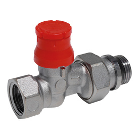 Termostatinis tiesus vožtuvas su išankstiniu nustatymu radiatoriui GIACOMINI R402PTG CLIP_CLAP; 1/2"; 0,41 Kv 