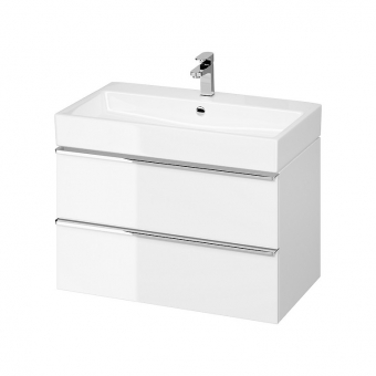 Spintelė apatinė Virgo 80 cm, balta, chromuotos rankenėlės 