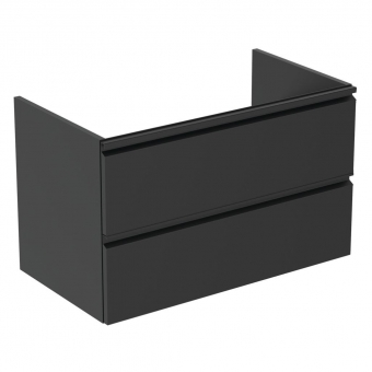 Spintelė Ideal Standard Tesi 80x44cm, du stalčiai, spalva-juoda matinė 