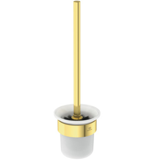 Laikiklis WC šepečio Ideal Standard Conca, spalva - Brushed Gold, apvalus, pakabinamas 