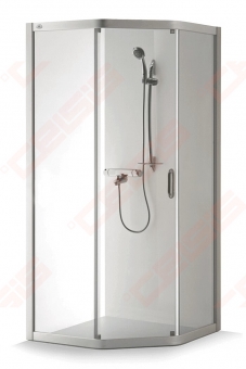 Dušo kabina Brasta Glass VAIVA 885-900x885-900x2000 skaidrus stiklas