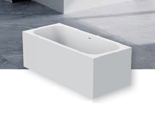 Akmens masės Xonyx pastatoma vonia Balteco Vigo 170x75x65cm su priekine Xonyx panele E20 