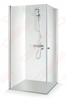 Dušo kabina Brasta Glass VIKTORIJA 980-990x980-990x2000 pilkas stiklas 