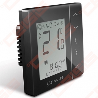 Programuojamas patalpos termostatas 230V, potinkinis, juodas 