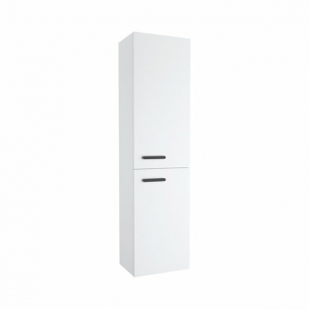 Spintelė ūkinė SB Chrome II 390 mm, kairės pusės, balta su juoda rankenėle 