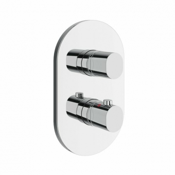 Potinkinis maišytuvas vonios/dušo, termostatinis CHROME 063.00, potinkinė dalis R-box į komplektą neįeina 