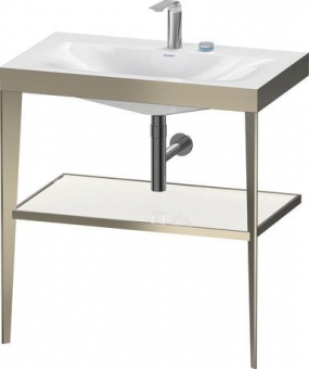 Praustuvas Duravit Xviu 80x48 su juoda konsolė 