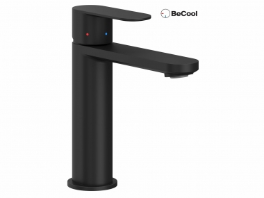 Praustuvo maišytuvas CROME II 014.20, BeCool 175 mm, be dugno vožtuvo, juodas 