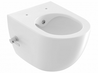 Pakabinamas unitazas RAVAK  Uni Chrome RimOff su bidė funkcija 