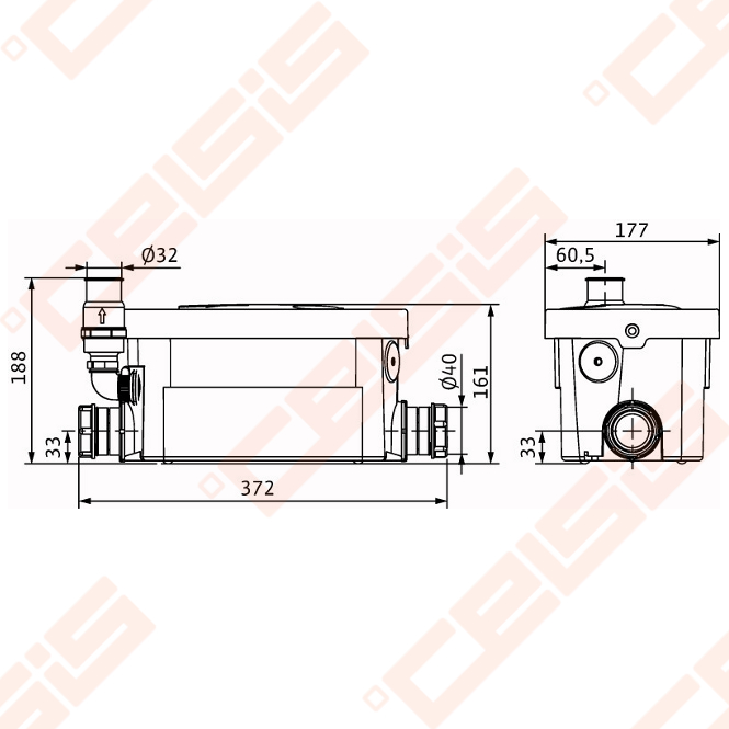 Perpumpavimo stotele nuotekoms Wilo HiDrainlift 3-24 | CELSIS